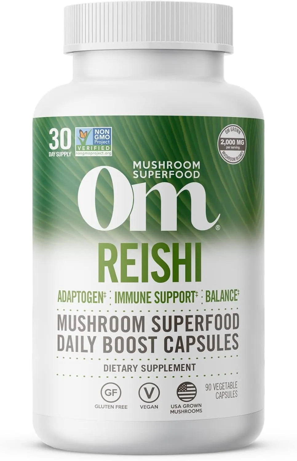 OM - OM MUSHROOM SUPERFOOD Reishi Mushroom 90 Capsulas - The Red Vitamin MX - Suplementos Alimenticios - {{ shop.shopifyCountryName }}