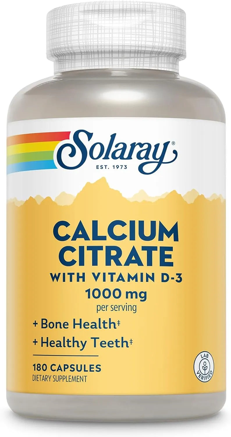 SOLARAY - Solaray Calcium Citrate with Vitamin D3 1000Mg. 180 Capsulas - The Red Vitamin MX - Suplementos Alimenticios - {{ shop.shopifyCountryName }}
