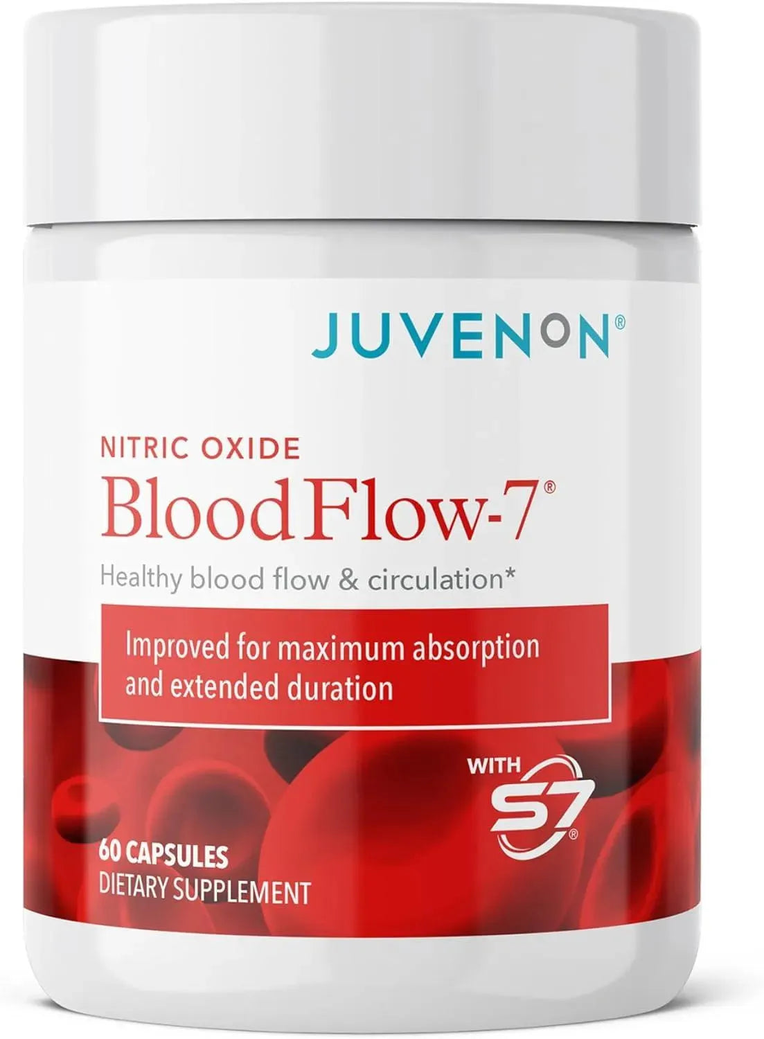JUVENON - Juvenon BloodFlow-7 Nitric Oxide 60 Capsulas - The Red Vitamin MX - Suplementos Alimenticios - {{ shop.shopifyCountryName }}