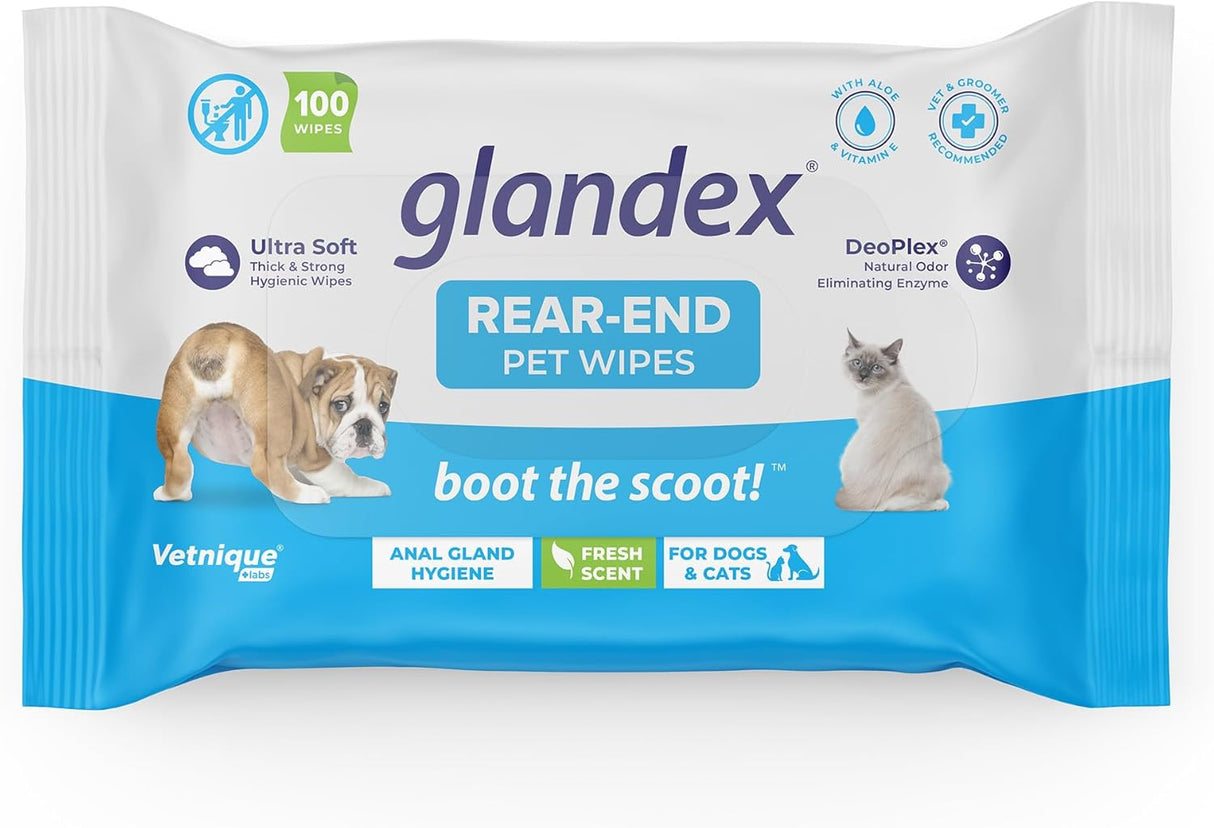 Vetnique Labs Glandex Dog Wipes for Pets 100 Toallitas