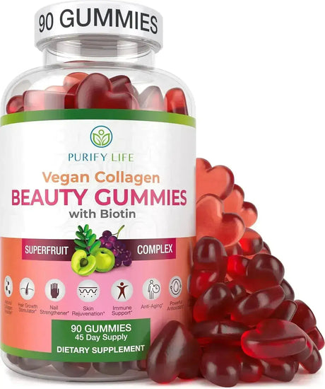 PURIFY LIFE - Purify Life Vegan Collagen Gummies with Biotin 90 Gomitas - The Red Vitamin MX - Suplementos Alimenticios - {{ shop.shopifyCountryName }}