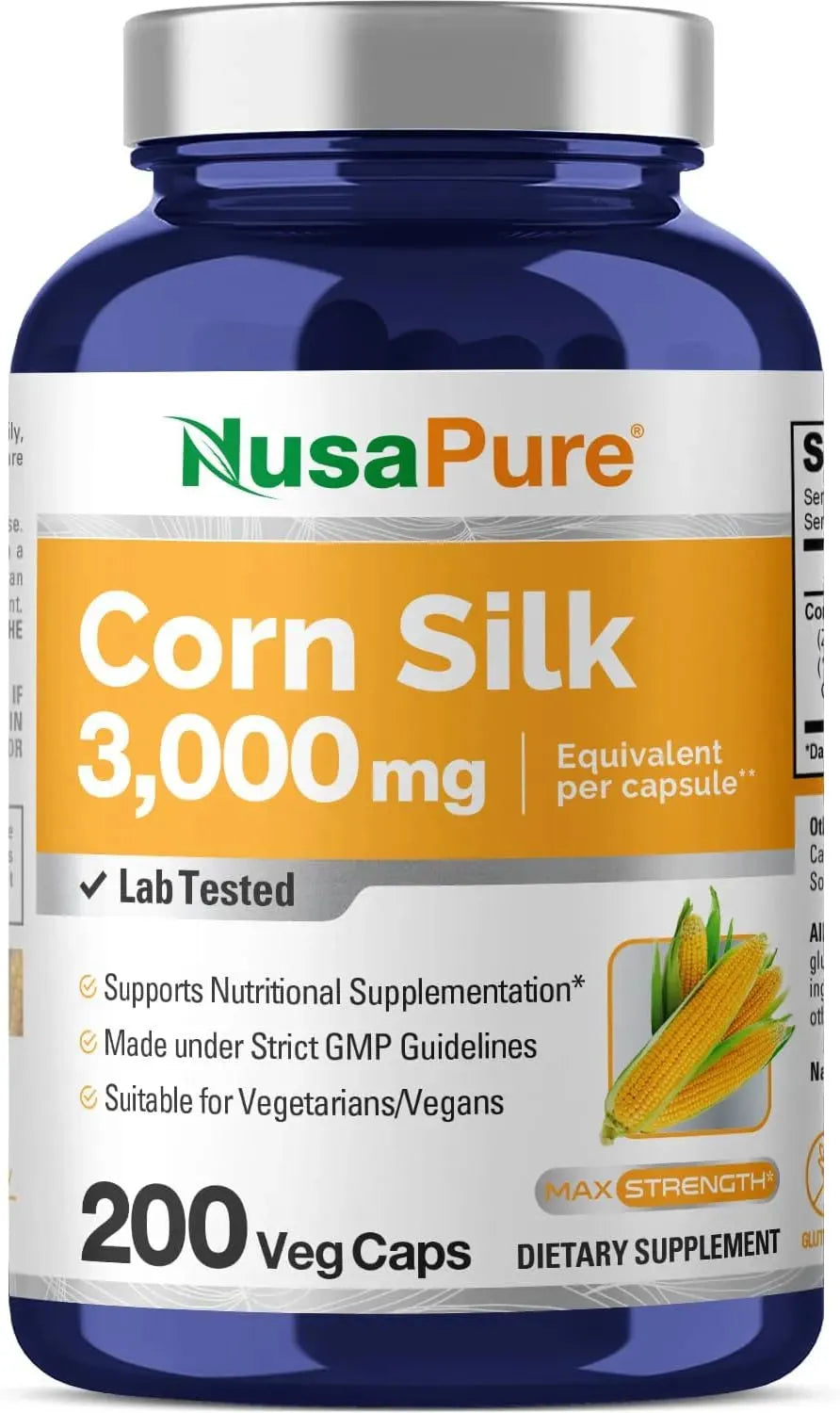 NUSAPURE - NusaPure Corn Silk Extract 3,000Mg. 200 Capsulas - The Red Vitamin MX - Suplementos Alimenticios - {{ shop.shopifyCountryName }}