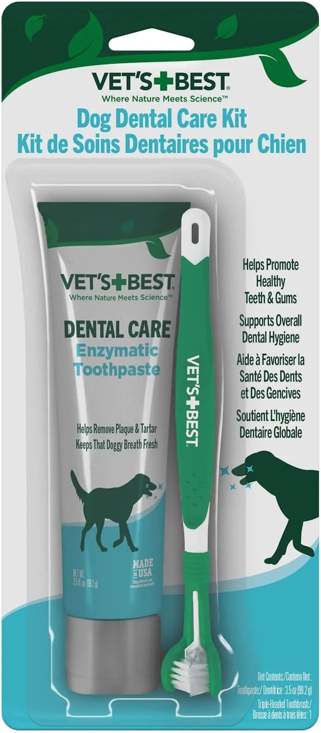 VET'S BEST - Vet's Best Dog Toothpaste & Dog Toothbrush Dental Kit - The Red Vitamin MX - Cuidado Dental Para Perros - {{ shop.shopifyCountryName }}
