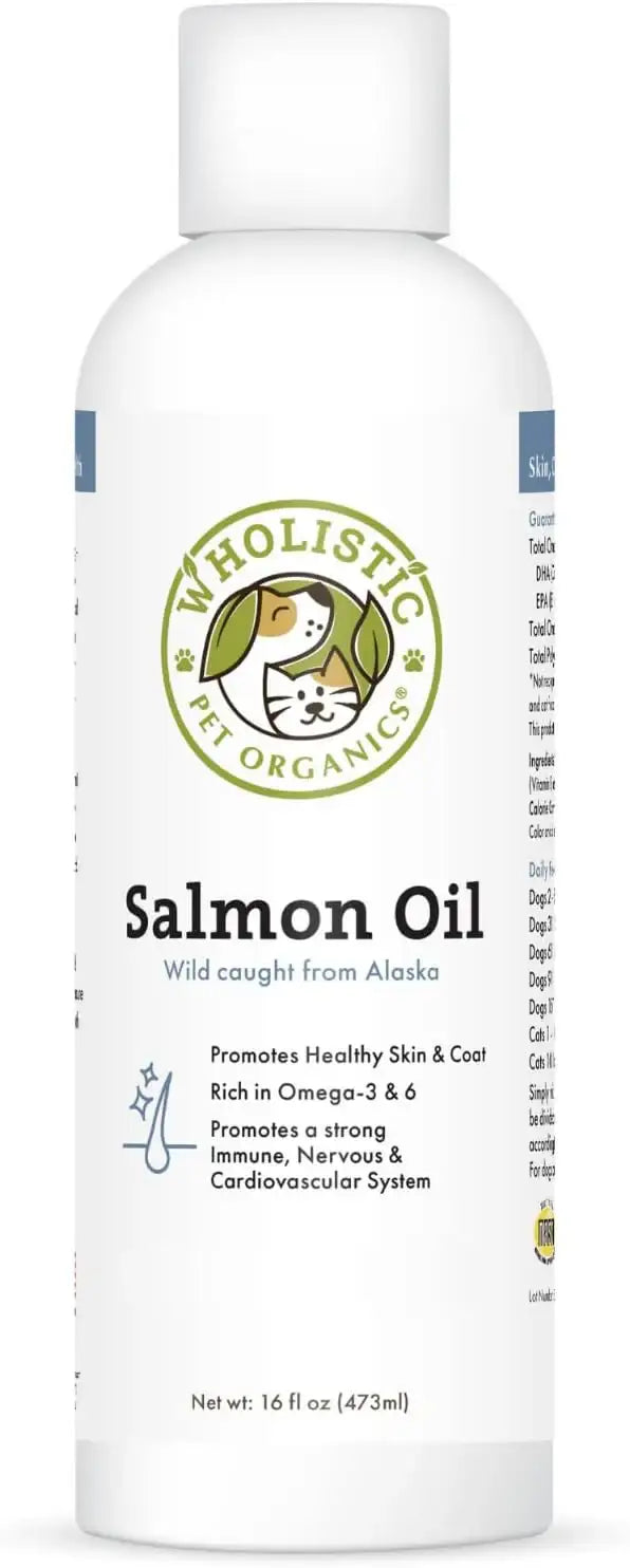 WHOLISTIC PET ORGANICS - Wholistic Pet Organics Salmon Oil 16 Fl.Oz. - The Red Vitamin MX - Aceite De Pescado Para Perros - {{ shop.shopifyCountryName }}