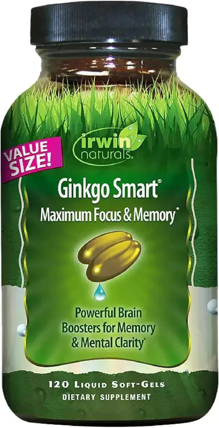 IRWIN NATURALS - Irwin Naturals Ginkgo Smart 120 Capsulas Blandas - The Red Vitamin MX - Suplementos Alimenticios - {{ shop.shopifyCountryName }}