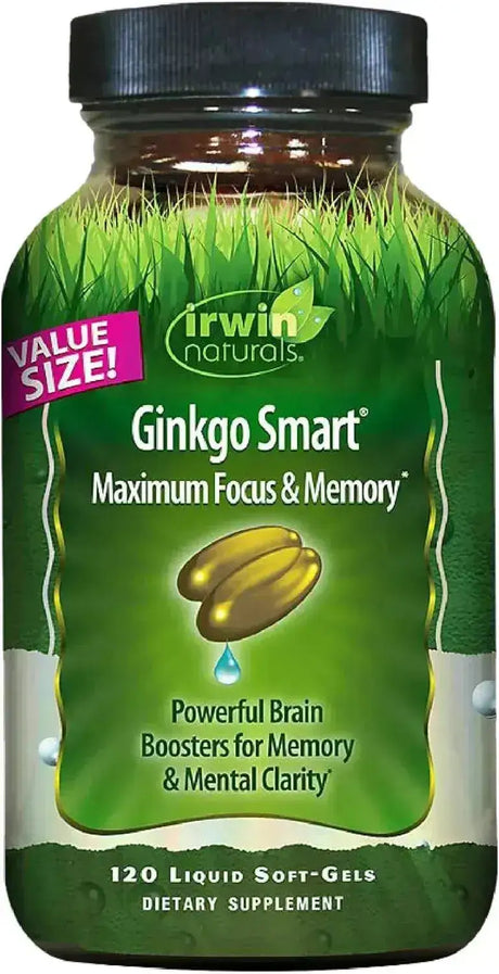 IRWIN NATURALS - Irwin Naturals Ginkgo Smart 120 Capsulas Blandas - The Red Vitamin MX - Suplementos Alimenticios - {{ shop.shopifyCountryName }}