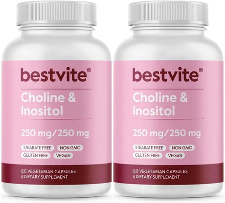 BESTVITE - BESTVITE Choline Inositol 500Mg. 120 Capsulas 2 Pack - The Red Vitamin MX - Suplementos Alimenticios - {{ shop.shopifyCountryName }}