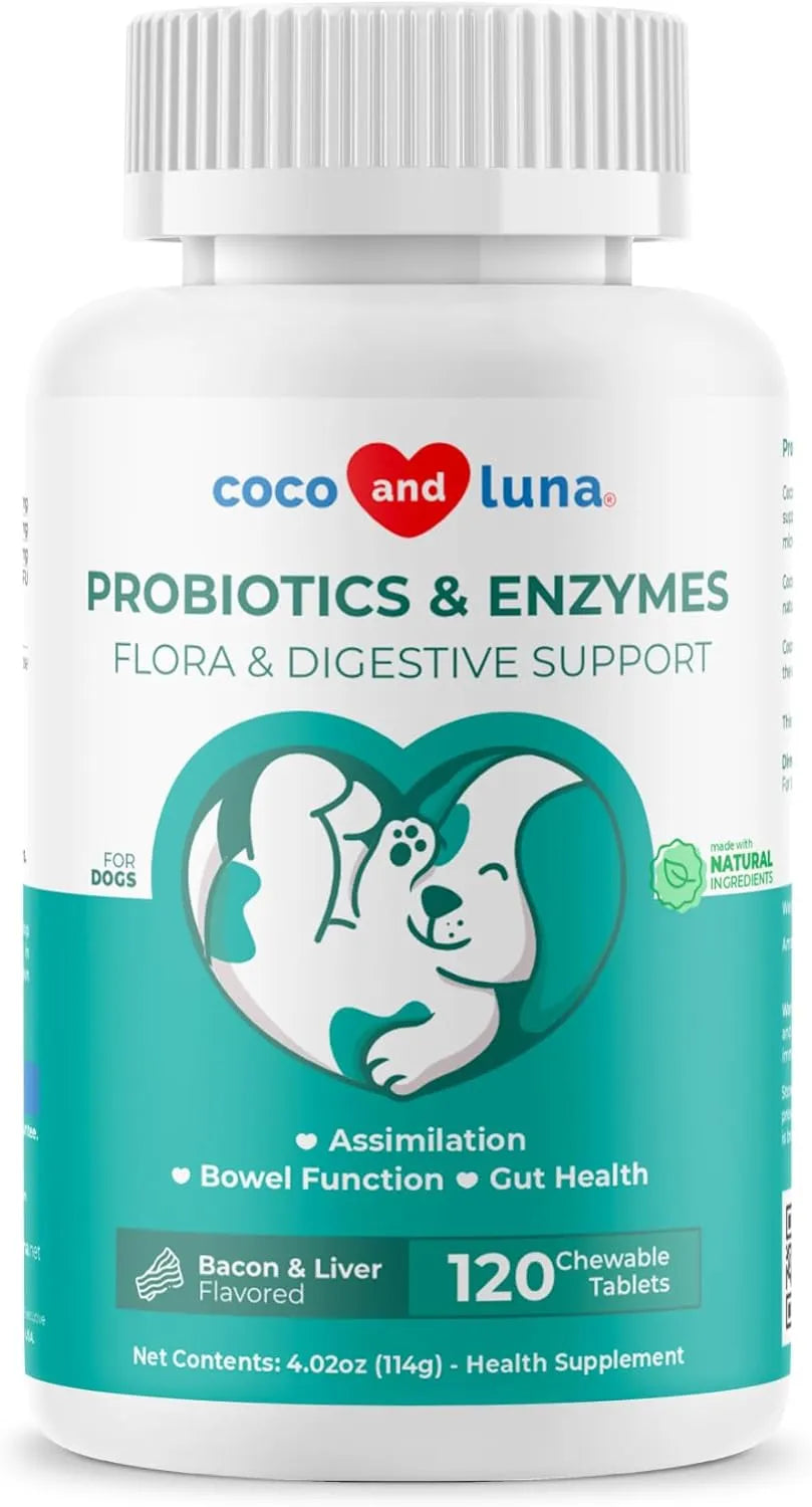 COCO AND LUNA - Coco and Luna Probiotics for Dogs 120 Tabletas Masticables - The Red Vitamin MX - Probióticos Para Perros - {{ shop.shopifyCountryName }}