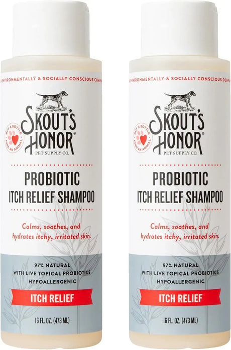 SKOUT'S HONOR - SKOUT'S HONOR Probiotic Itch Relief Shampoo for Pets 16 Fl.Oz. 2 Pack - The Red Vitamin MX - Remedios Para La Picazón De Perros - {{ shop.shopifyCountryName }}