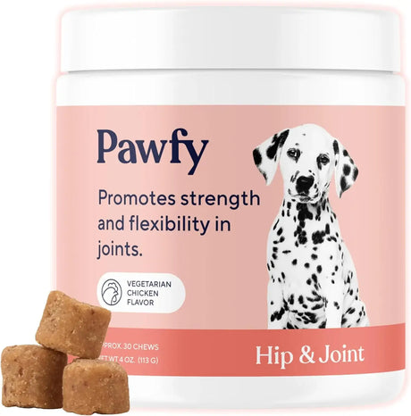 PAWFY - Pawfy Hip & Joint Supplement for Dogs with MSM & Vitamins 30 Masticables - The Red Vitamin MX - Cuidado De Cadera Y Articulaciones Para Perros - {{ shop.shopifyCountryName }}