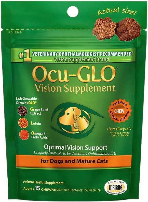 OCU-GLO - Ocu-GLO Cat & Dog Senior Supplement for Eye Support 15 Masticables - The Red Vitamin MX - Cuidado De Los Ojos De Los Perros - {{ shop.shopifyCountryName }}