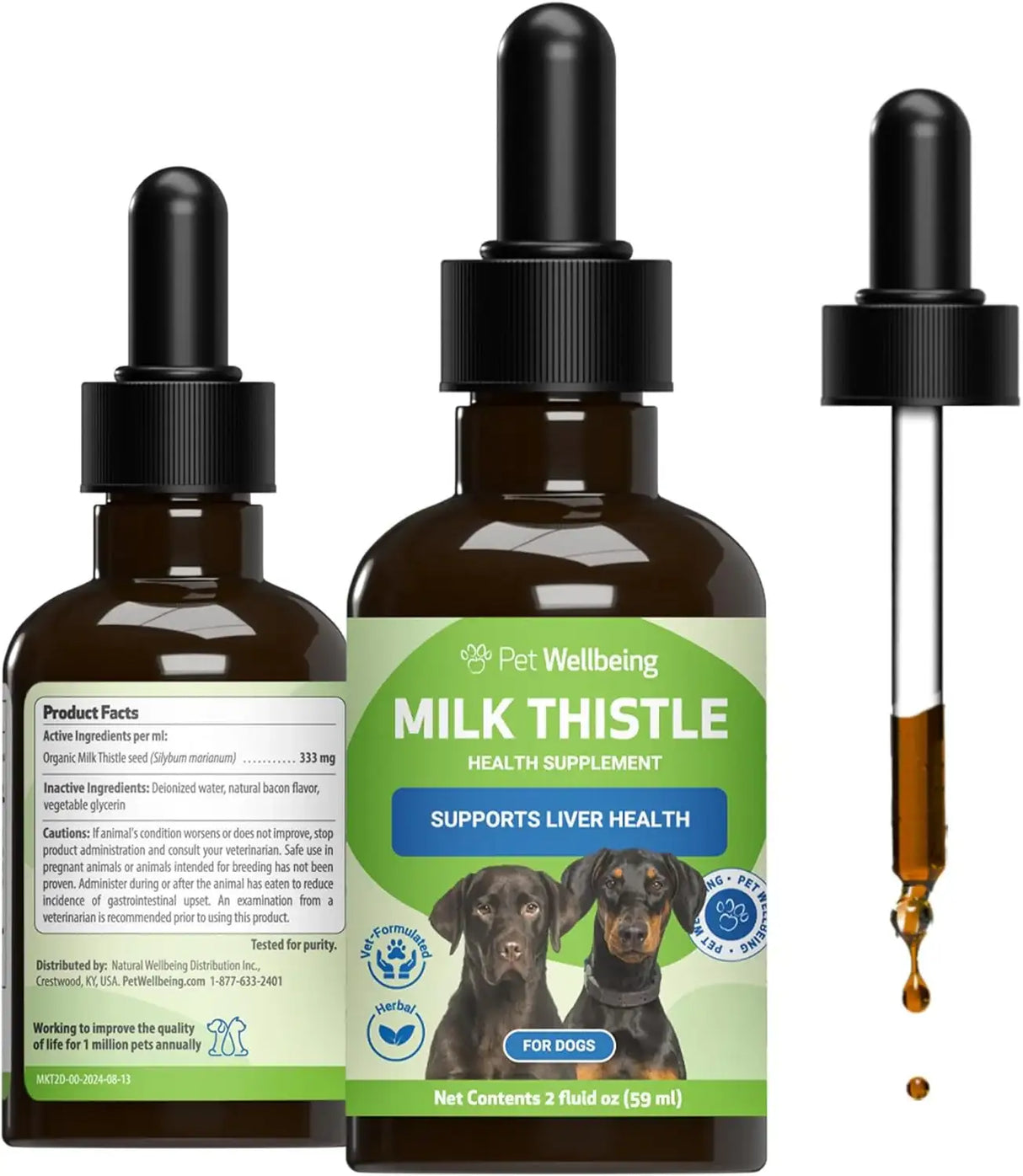 PET WELLBEING - Pet Wellbeing Milk Thistle for Dogs 2 Fl.Oz. - The Red Vitamin MX - Medicamentos Sin Receta Para Perros - {{ shop.shopifyCountryName }}