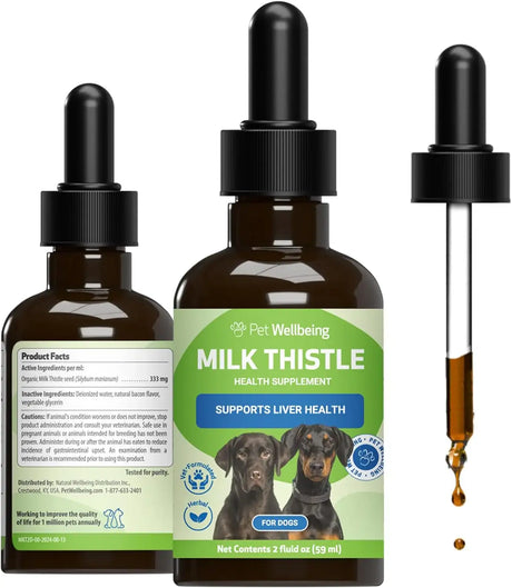 PET WELLBEING - Pet Wellbeing Milk Thistle for Dogs 2 Fl.Oz. - The Red Vitamin MX - Medicamentos Sin Receta Para Perros - {{ shop.shopifyCountryName }}