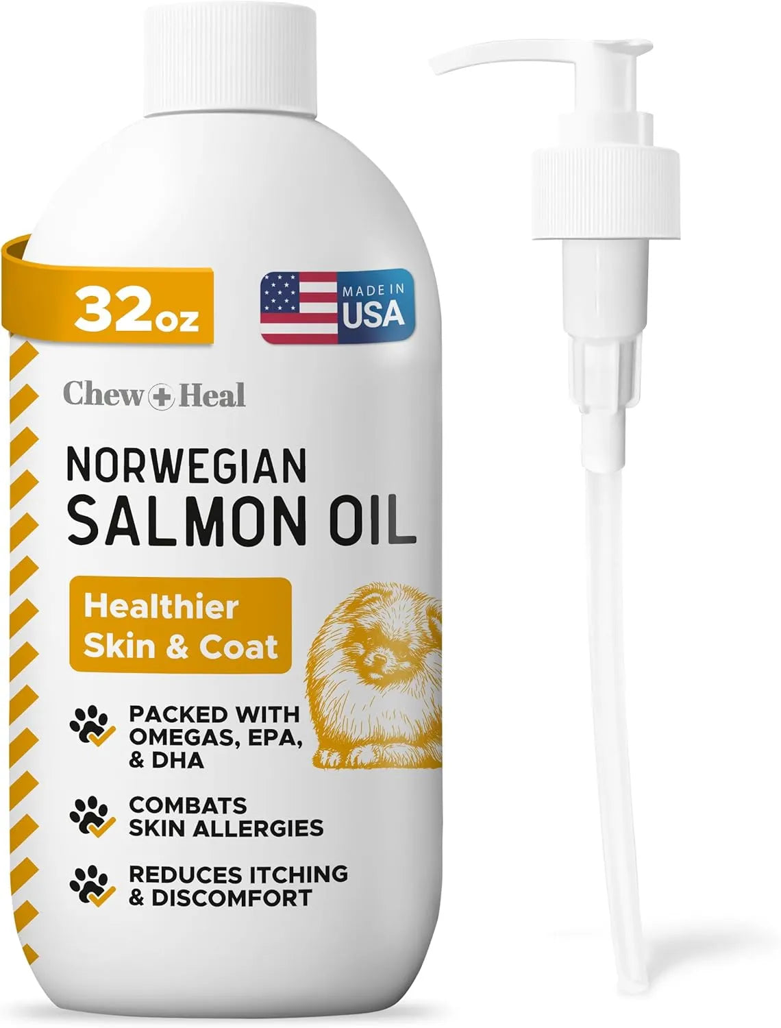 CHEW + HEAL - Chew + Heal Labs Salmon Oil for Dogs 32 Fl.Oz. - The Red Vitamin MX - Aceite De Pescado Para Perros - {{ shop.shopifyCountryName }}