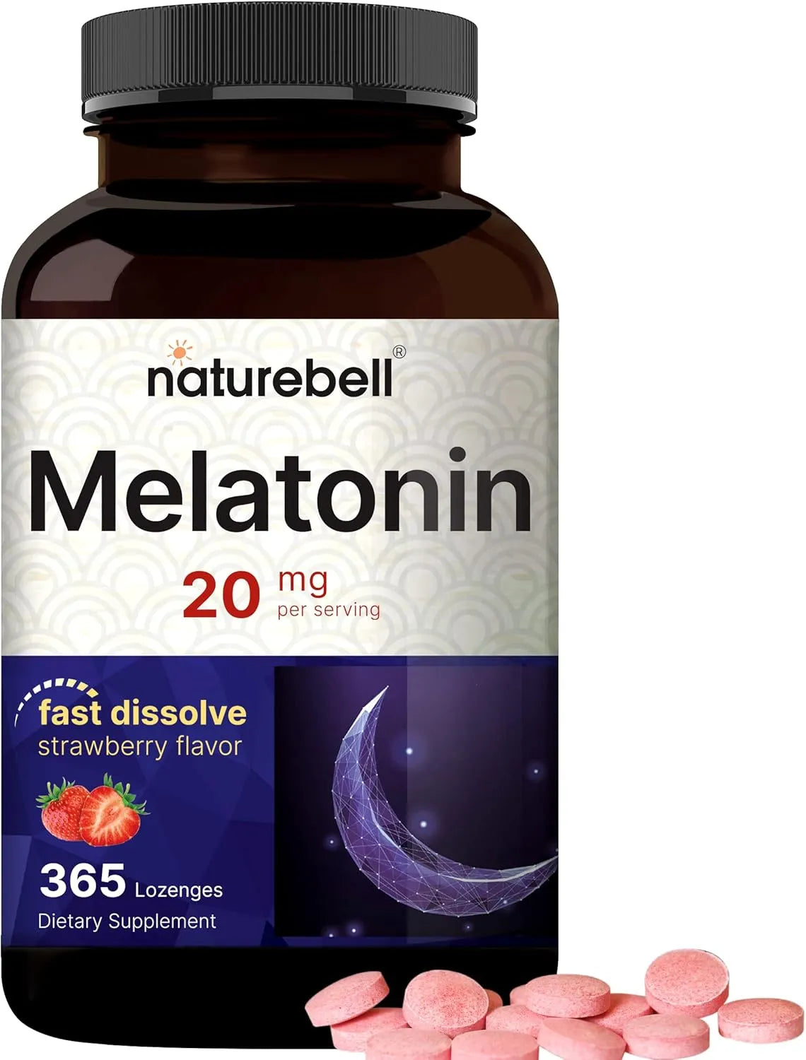 NATUREBELL - NatureBell Melatonin 20Mg. Fast Dissolve 365 Tabletas - The Red Vitamin MX - Suplementos Alimenticios - {{ shop.shopifyCountryName }}