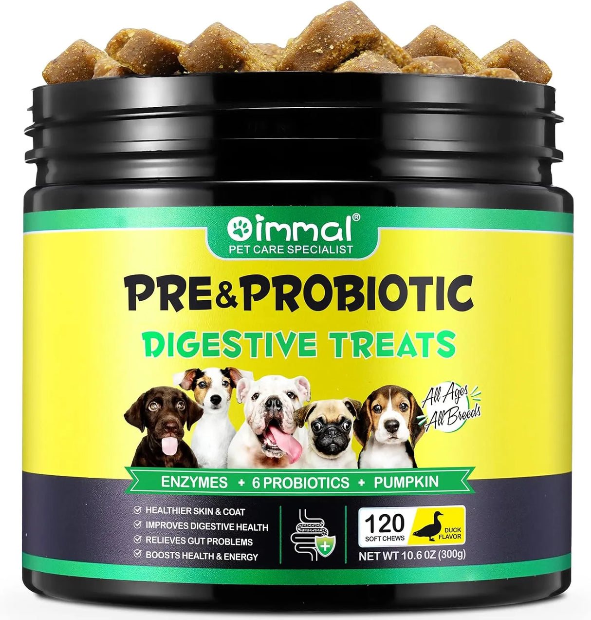 OIMMAL - Oimmal Probiotics for Dogs Digestive Health 120 Masticables - The Red Vitamin MX - Probióticos Para Perros - {{ shop.shopifyCountryName }}