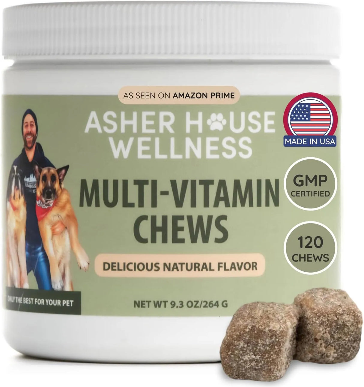 ASHER HOUSE WELLNESS - ASHER HOUSE WELLNESS Dog Multivitamin Chews 120 Masticables - The Red Vitamin MX - Multivitamínicos Para Perros - {{ shop.shopifyCountryName }}