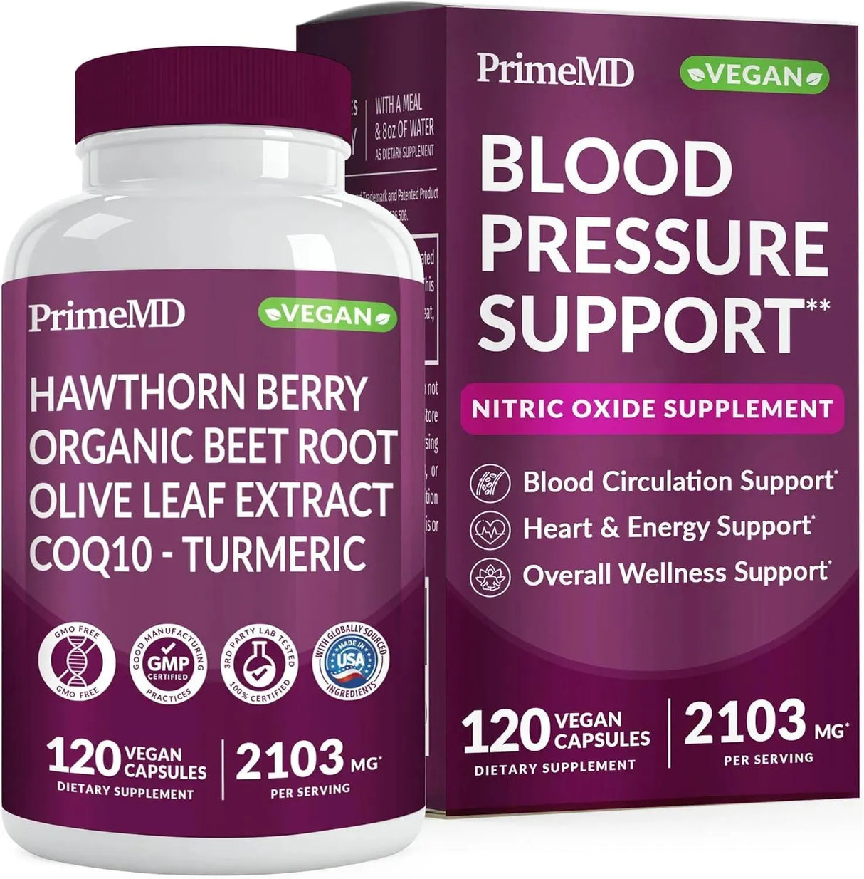 PRIMEMD - PrimeMD 26-in-1 Nitric Oxide Blood Pressure Support 120 Capsulas - The Red Vitamin MX - Suplementos Alimenticios - {{ shop.shopifyCountryName }}