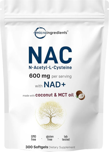 MICRO INGREDIENTS - Micro Ingredients NAC 600Mg. with NAD+ 300 Capsulas Blandas - The Red Vitamin MX - Suplementos Alimenticios - {{ shop.shopifyCountryName }}