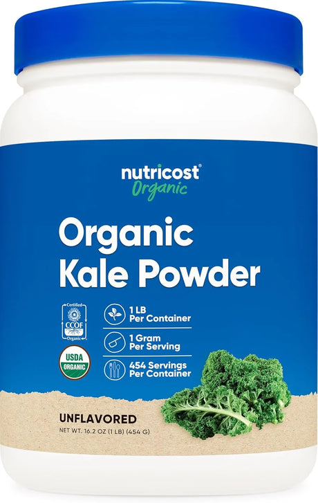 NUTRICOST - Nutricost Organic Kale Powder 454Gr. - The Red Vitamin MX - Suplementos Alimenticios - {{ shop.shopifyCountryName }}