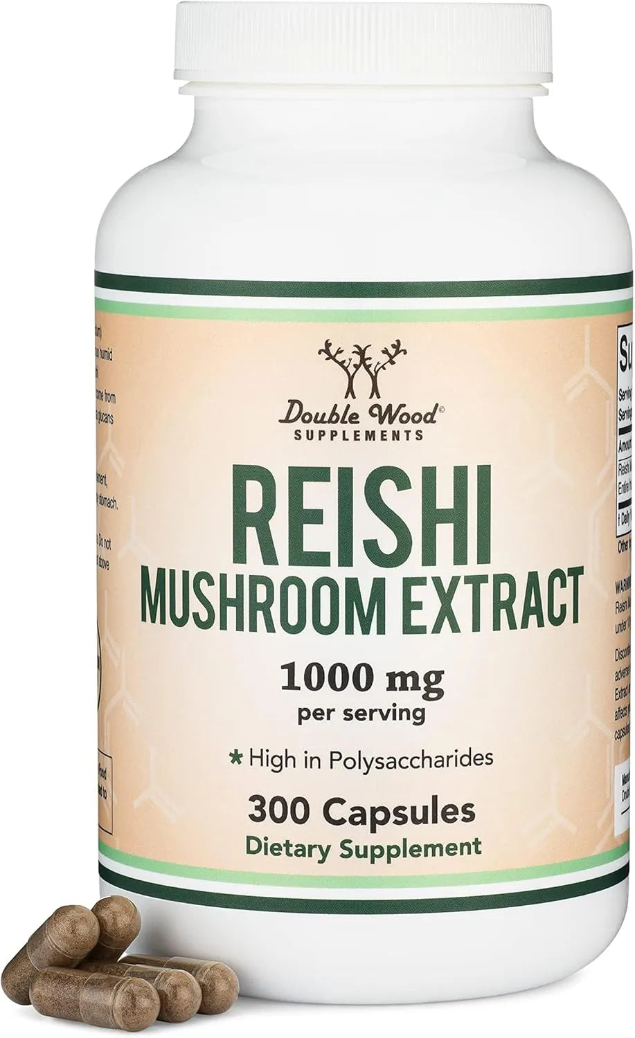 DOUBLE WOOD SUPPLEMENTS - Double Wood Supplements Reishi Mushroom 1000Mg. 300 Capsulas - The Red Vitamin MX - Suplementos Alimenticios - {{ shop.shopifyCountryName }}