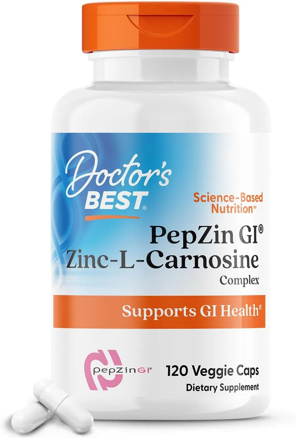 DOCTOR'S BEST - Doctor's Best PepZin GI Zinc-L-Carnosine Complex 120 Capsulas - The Red Vitamin MX - Suplementos Alimenticios - {{ shop.shopifyCountryName }}