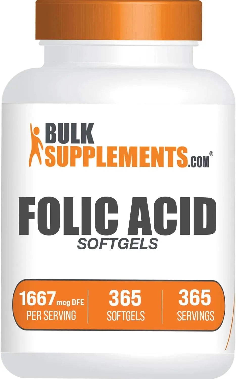 BULK SUPPLEMENTS - Bulk Supplements Folic Acid 1667mcg 365 Capsulas Blandas - The Red Vitamin MX - Suplementos Alimenticios - {{ shop.shopifyCountryName }}