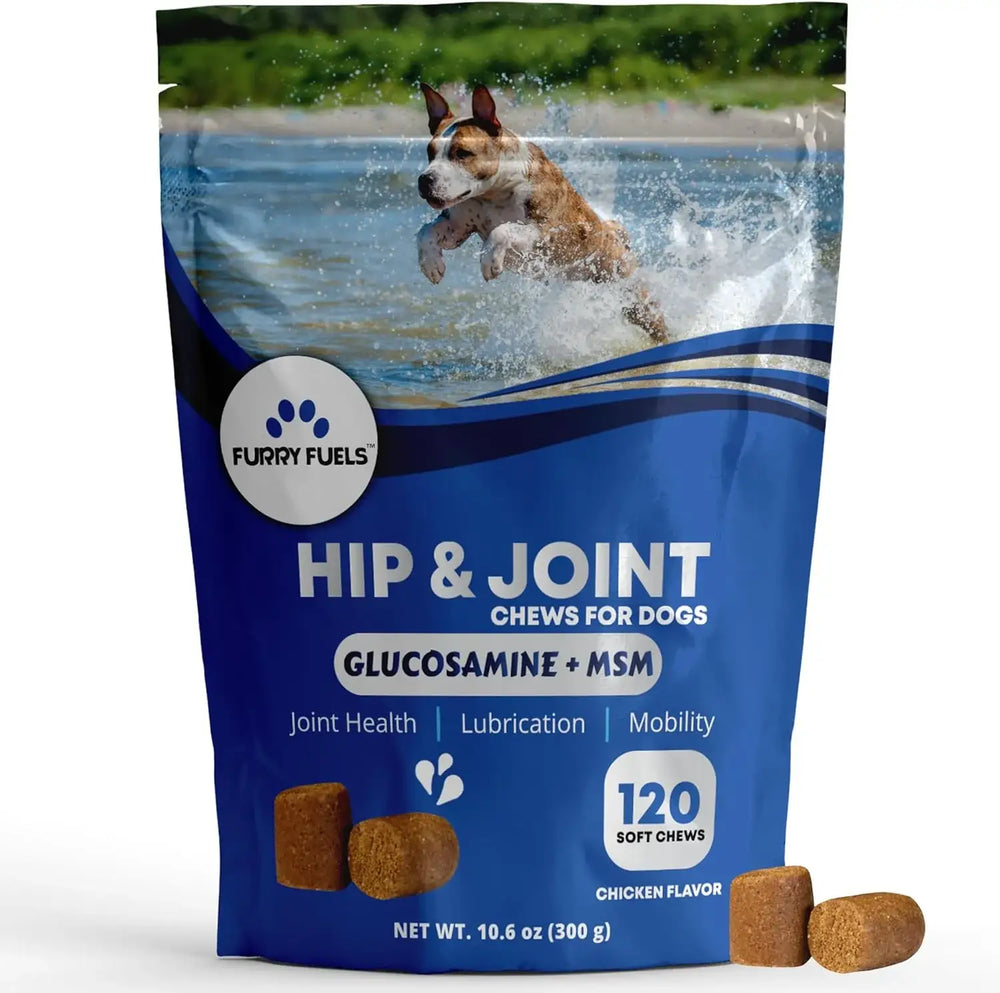 FURRY FUELS - FURRY FUELS Hip and Joint Supplement for Dogs 120 Masticables - The Red Vitamin MX - Cuidado De Cadera Y Articulaciones Para Perros - {{ shop.shopifyCountryName }}