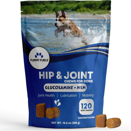 FURRY FUELS - FURRY FUELS Hip and Joint Supplement for Dogs 120 Masticables - The Red Vitamin MX - Cuidado De Cadera Y Articulaciones Para Perros - {{ shop.shopifyCountryName }}