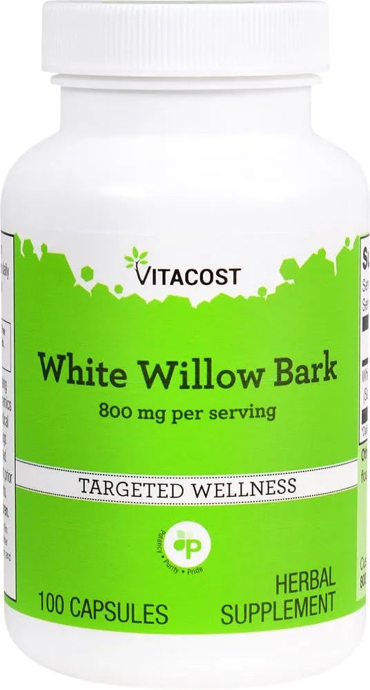 VITACOST - Vitacost White Willow Bark 800Mg. 100 Capsulas - The Red Vitamin MX - Suplementos Alimenticios - {{ shop.shopifyCountryName }}