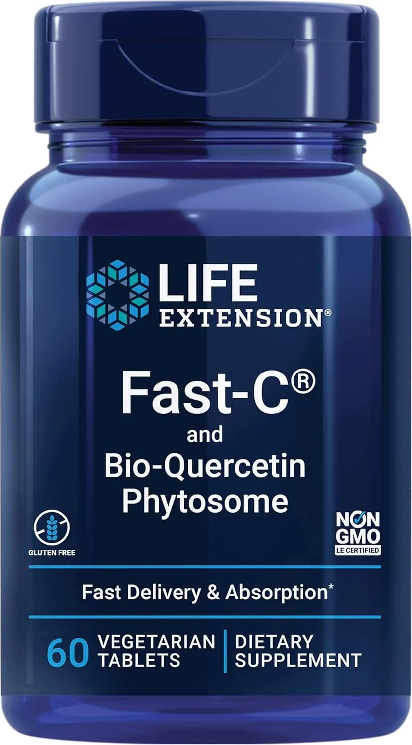 LIFE EXTENSION - Life Extension Fast-C and Bio-Quercetin 60 Tabletas - The Red Vitamin MX - Suplementos Alimenticios - {{ shop.shopifyCountryName }}