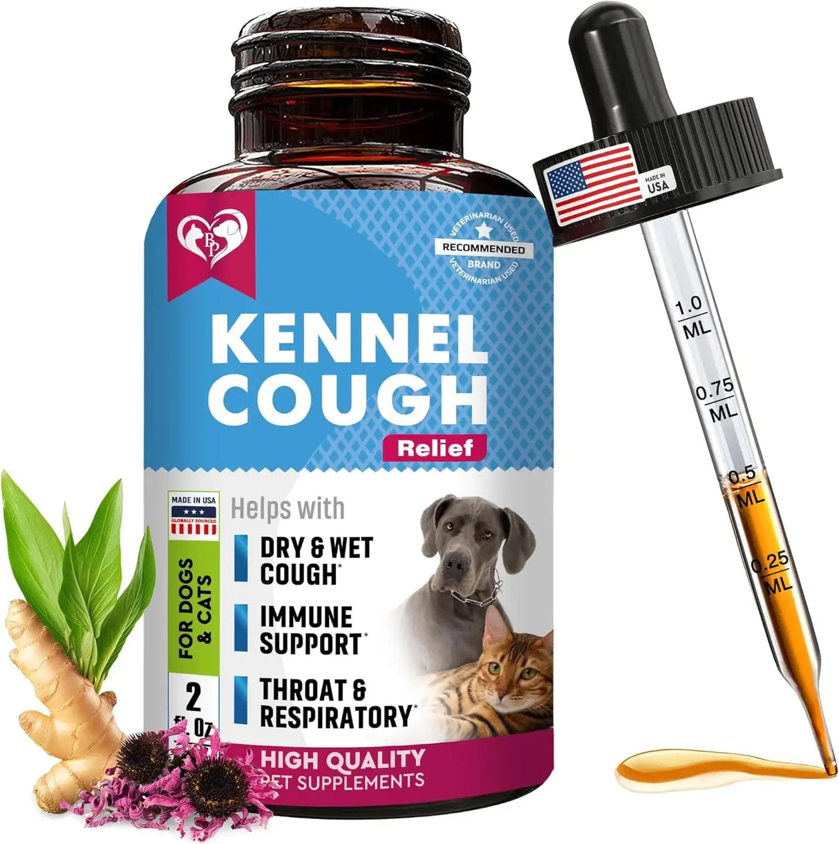 BELOVED PETS - Beloved Pets Kennel Cough Treatment & Natural Infection Medicine for Dogs & Cats 2 Fl.Oz. - The Red Vitamin MX - Medicamentos Sin Receta Para Perros - {{ shop.shopifyCountryName }}