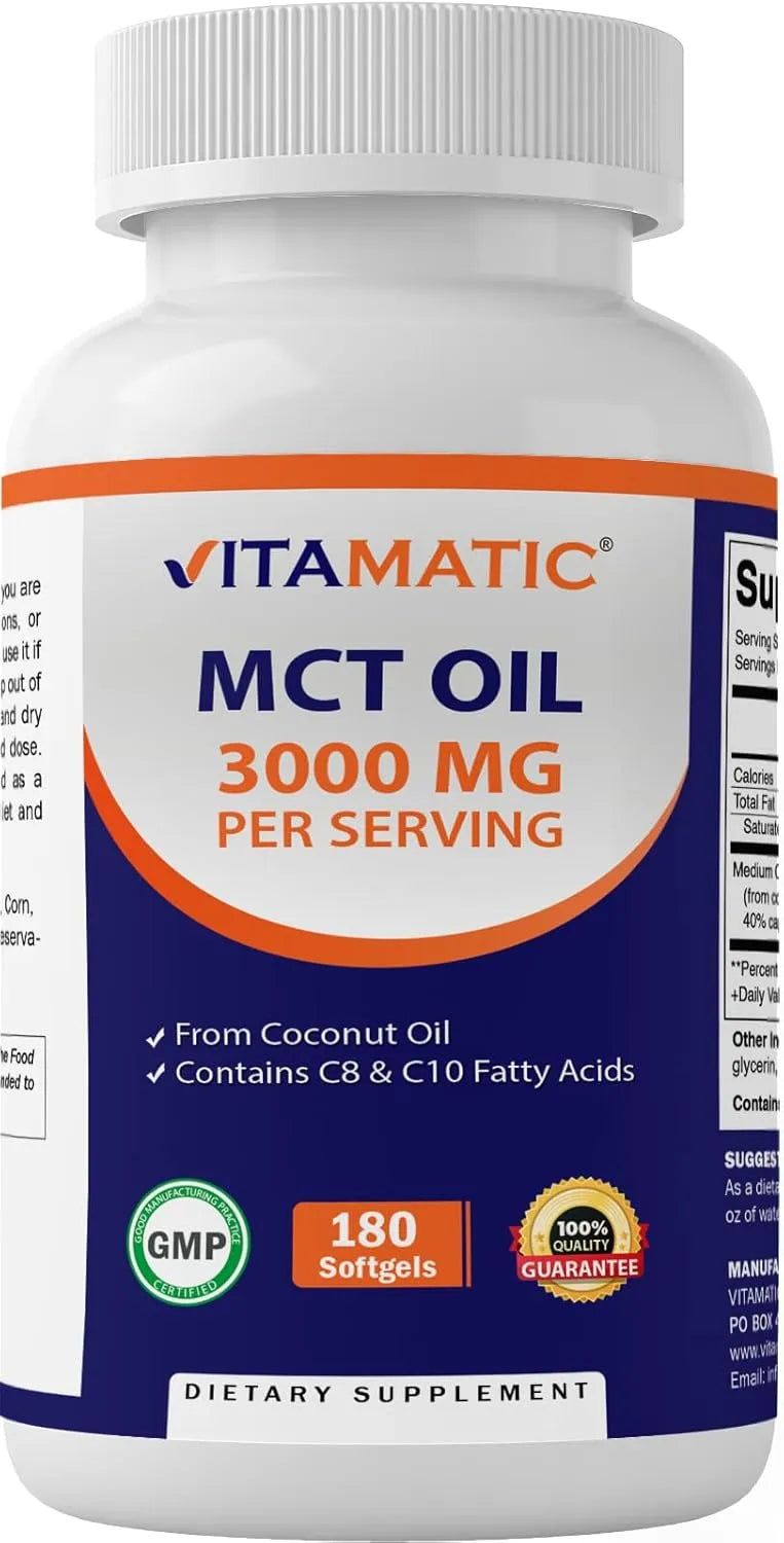 VITAMATIC - Vitamatic MCT Oil 3000Mg. 180 Capsulas Blandas - The Red Vitamin MX - Suplementos Alimenticios - {{ shop.shopifyCountryName }}