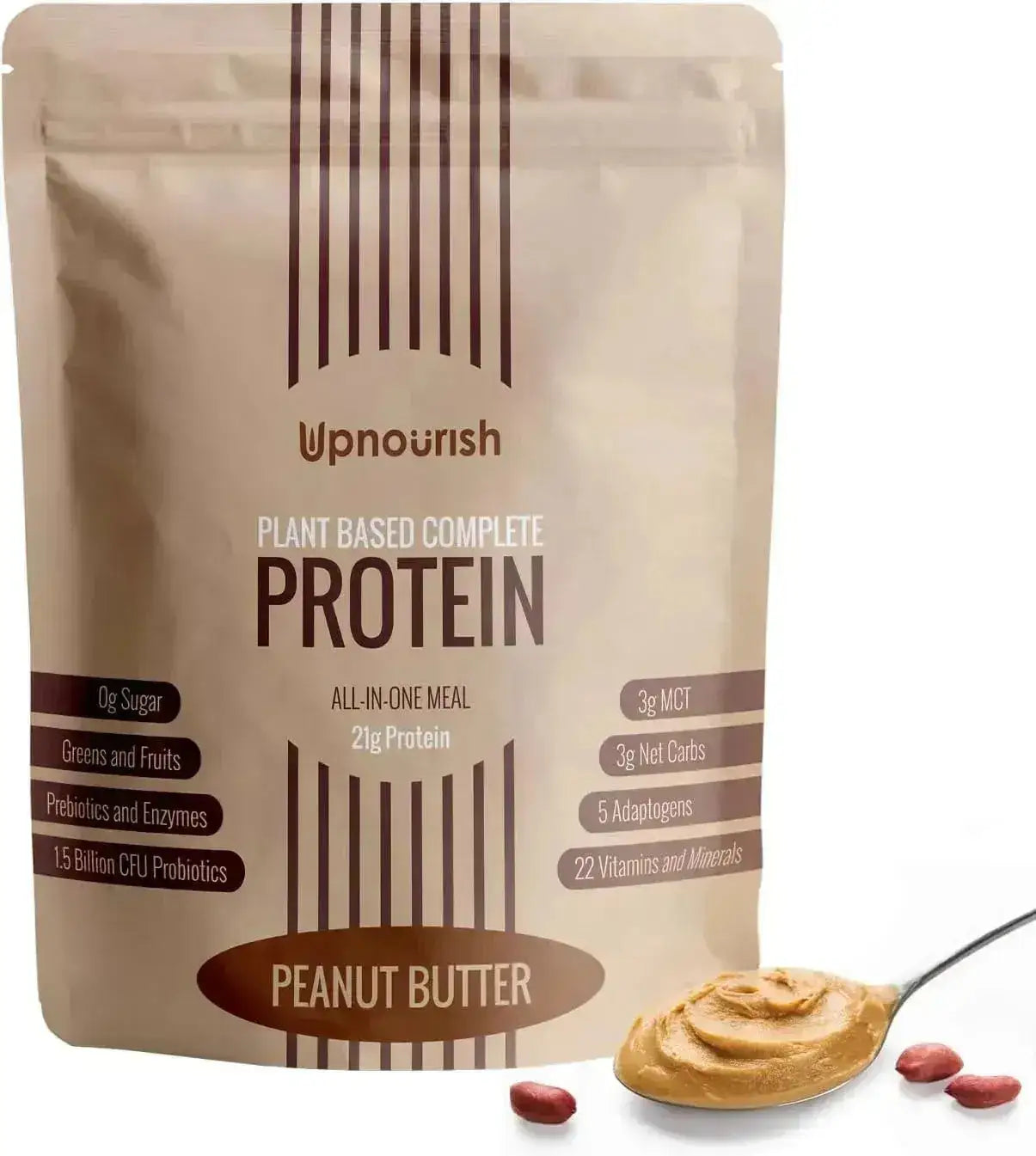 UPNOURISH - UpNourish Vegan Protein Powder Peanut Butter 15 Servicios 600Gr. - The Red Vitamin MX - Suplementos Alimenticios - {{ shop.shopifyCountryName }}