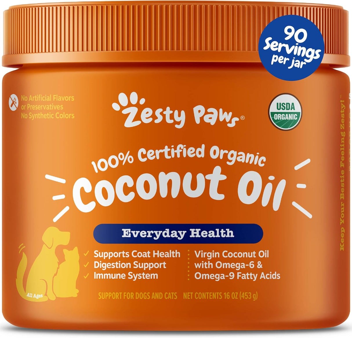 Zesty Paws Coconut Oil for Dogs 453Gr.