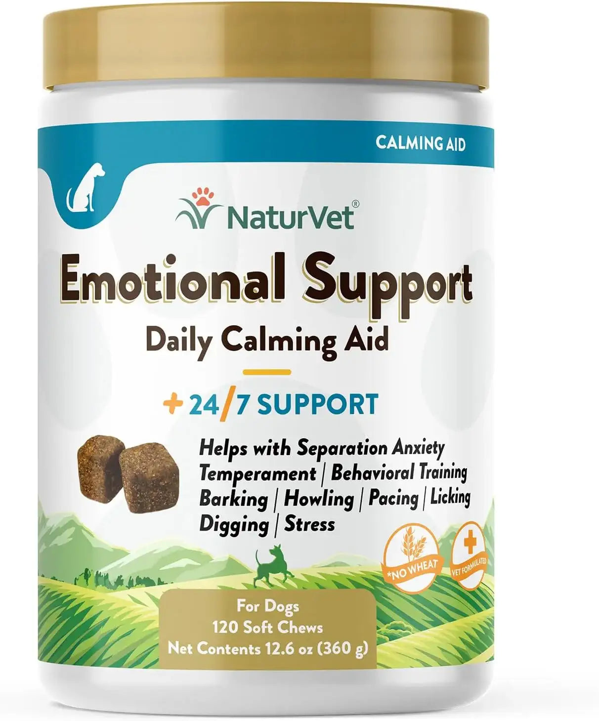 NATURVET - NaturVet Emotional Support Daily Calming Aid Dog 120 Masticables - The Red Vitamin MX - Relajantes Para Perros - {{ shop.shopifyCountryName }}