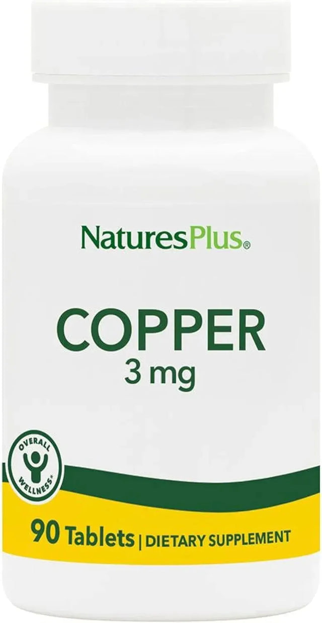 NATURES PLUS - NaturesPlus Copper 3Mg. 90 Tabletas - The Red Vitamin MX - Suplementos Alimenticios - {{ shop.shopifyCountryName }}