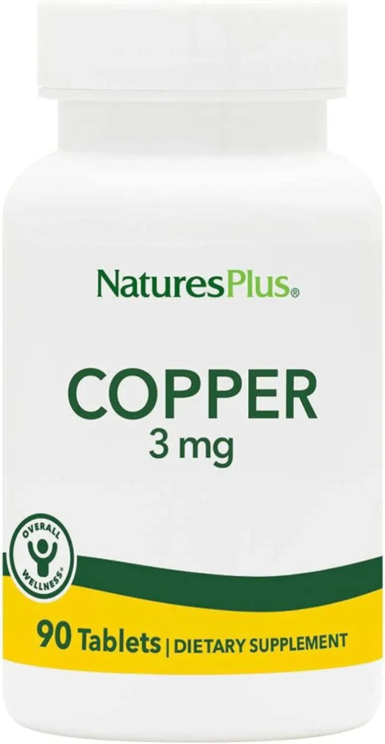 NATURES PLUS - NaturesPlus Copper 3Mg. 90 Tabletas - The Red Vitamin MX - Suplementos Alimenticios - {{ shop.shopifyCountryName }}