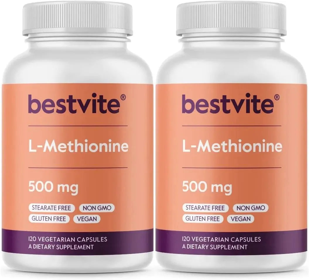 BESTVITE - BESTVITE L-Methionine 500Mg. 120 Capsulas 2 Pack - The Red Vitamin MX - Suplementos Alimenticios - {{ shop.shopifyCountryName }}