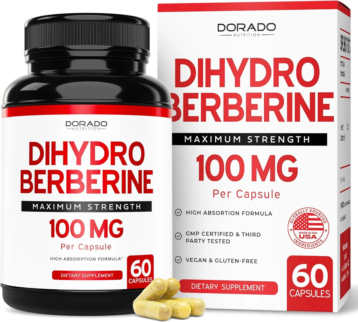 DORADO NUTRITION - Dorado Nutrition Dihydroberberine 100Mg. 60 Capsulas - The Red Vitamin MX - Suplementos Alimenticios - {{ shop.shopifyCountryName }}