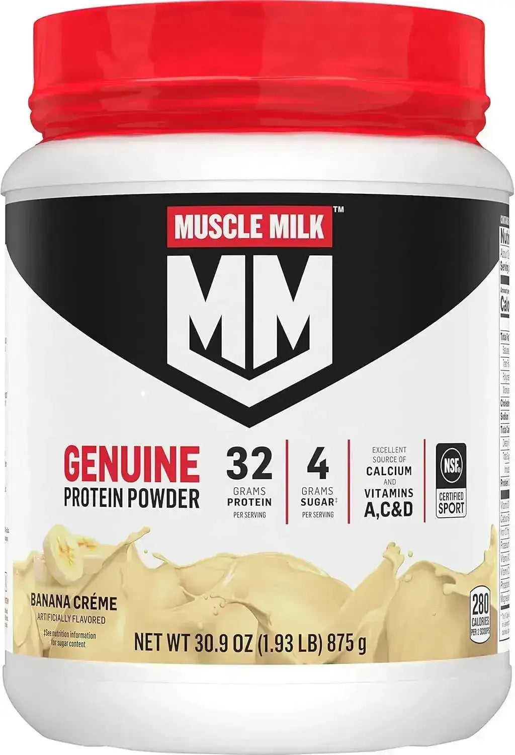MUSCLE MILK - Muscle Milk Genuine Protein Powder Banana Crème 875Gr. - The Red Vitamin MX - Suplementos Alimenticios - {{ shop.shopifyCountryName }}