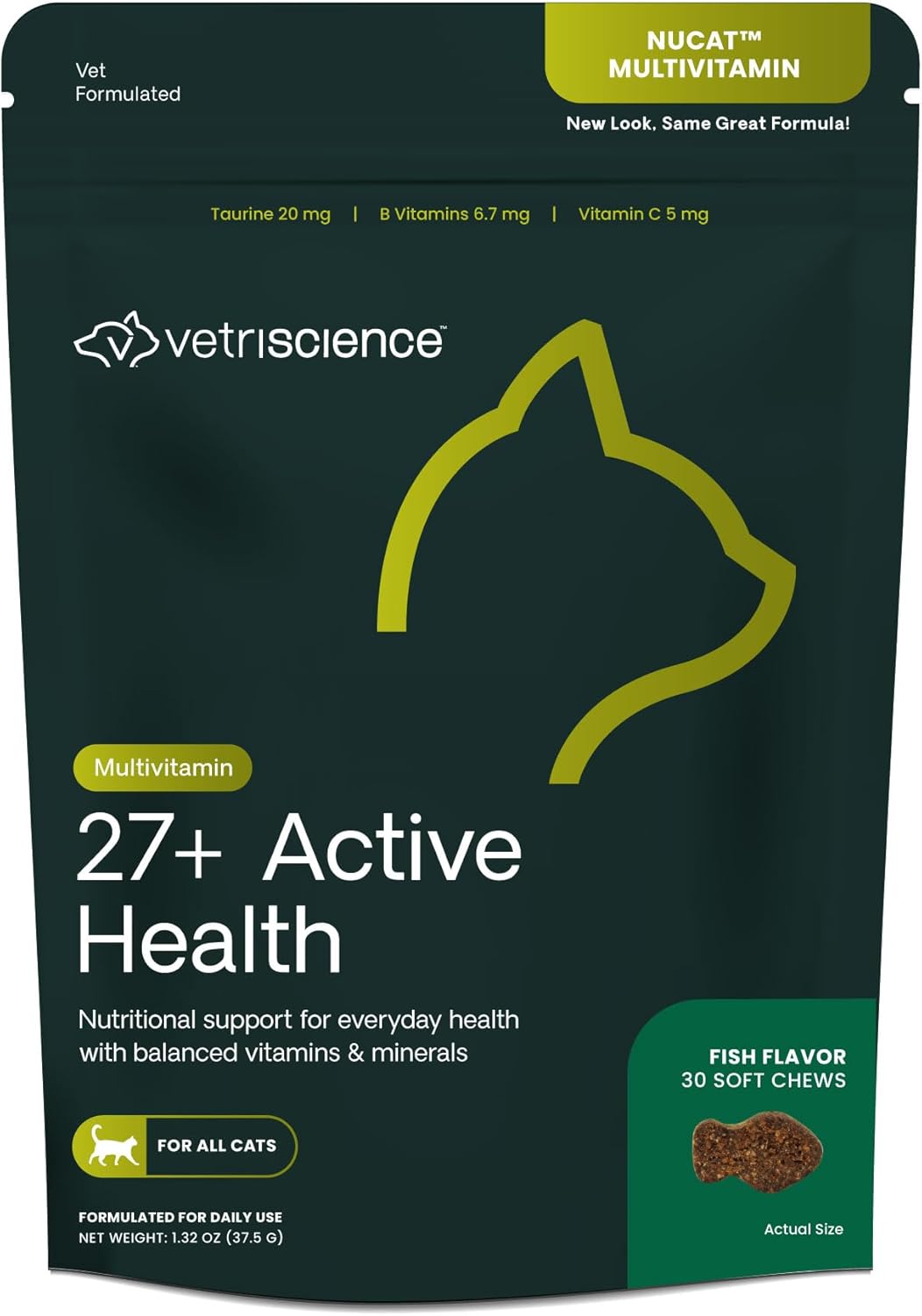 VetriScience 27+ Active Health Chews Fish Flavor 30 Masticables