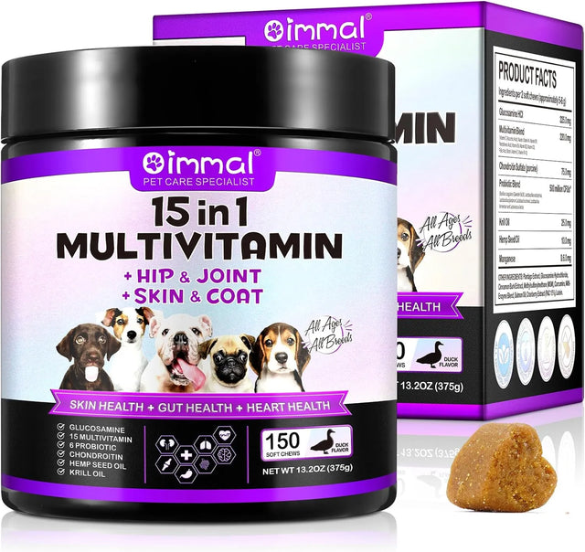 OIMMAL - OIMMAL 15 in 1 Dog Vitamins 150 Masticables - The Red Vitamin MX - Multivitamínicos Para Perros - {{ shop.shopifyCountryName }}