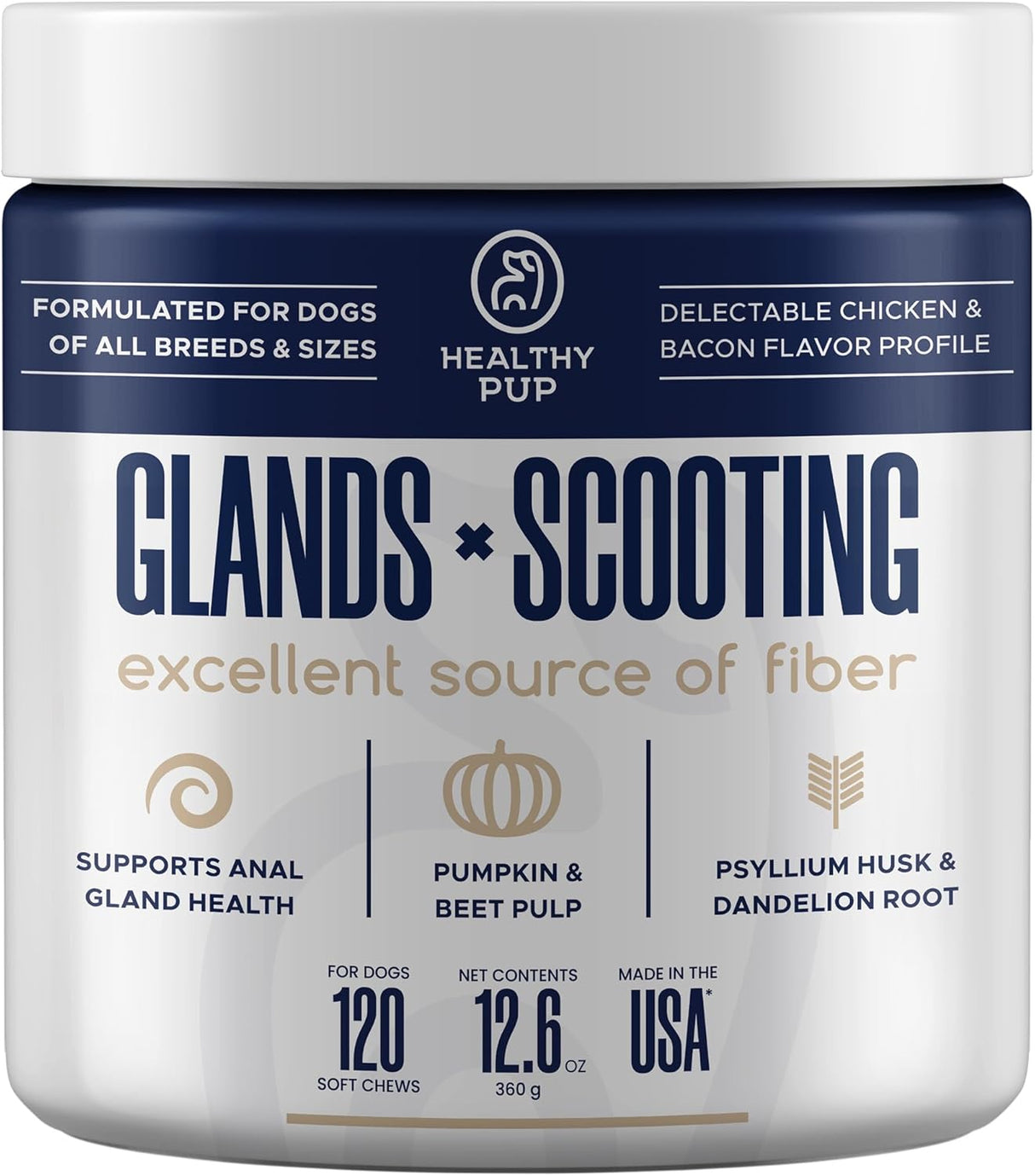 Healthy Pup Glands Bowel Support 120 Masticables