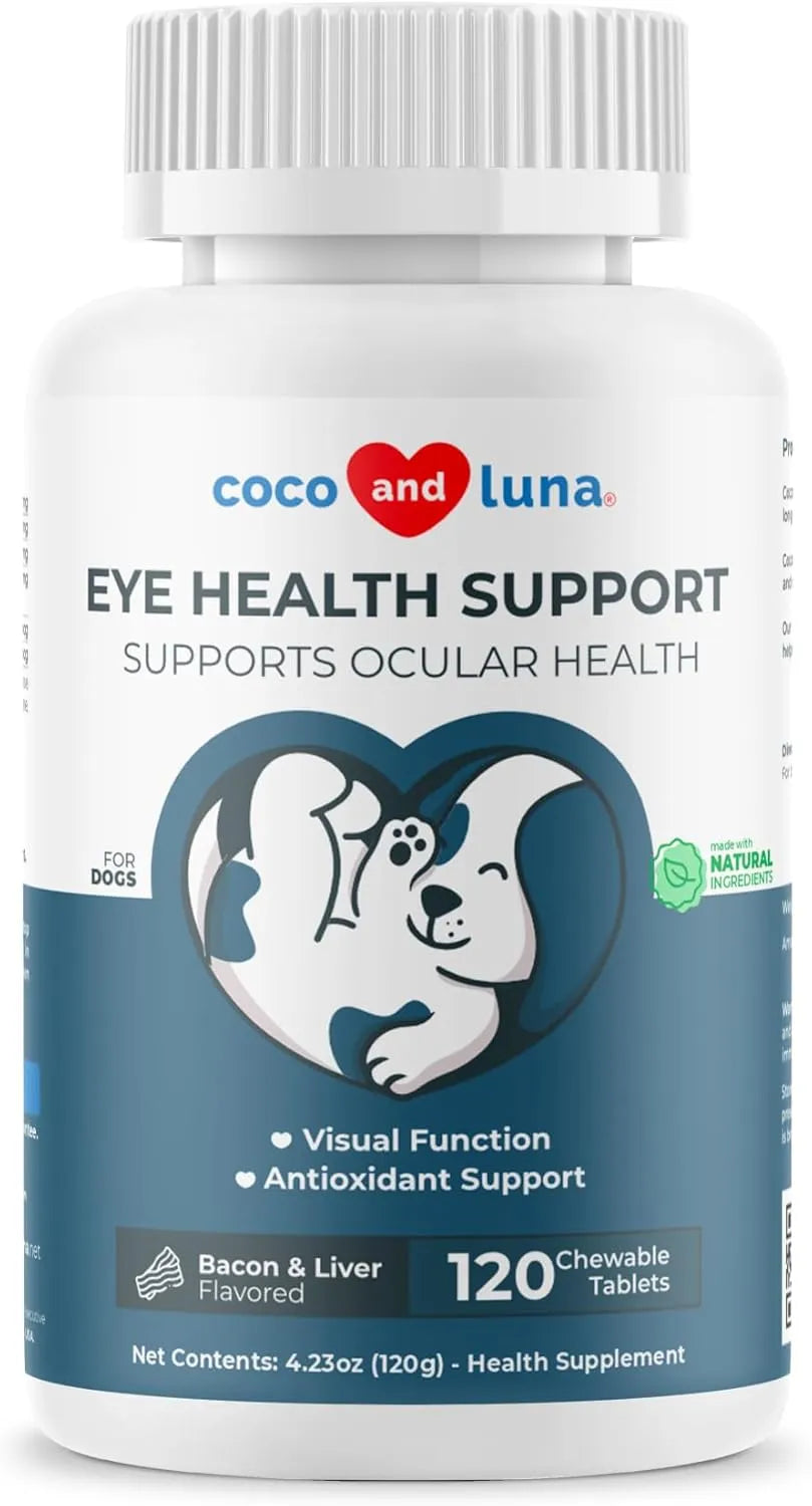 COCO AND LUNA - Coco and Luna Eye Support for Dogs 120 Tabletas Masticables - The Red Vitamin MX - Cuidado De Los Ojos De Los Perros - {{ shop.shopifyCountryName }}