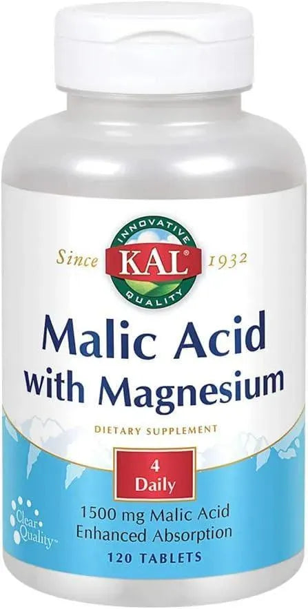 KAL - Kal Malic Acid with Magnesium 120 Tabletas - The Red Vitamin MX - Suplementos Alimenticios - {{ shop.shopifyCountryName }}