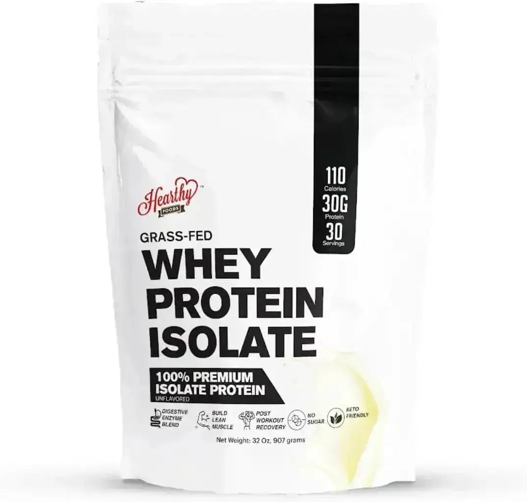 HEARTHY FOODS - Hearthy Foods Grass Fed Whey Protein Isolate Unflavored 907Gr. - The Red Vitamin MX - Suplementos Alimenticios - {{ shop.shopifyCountryName }}