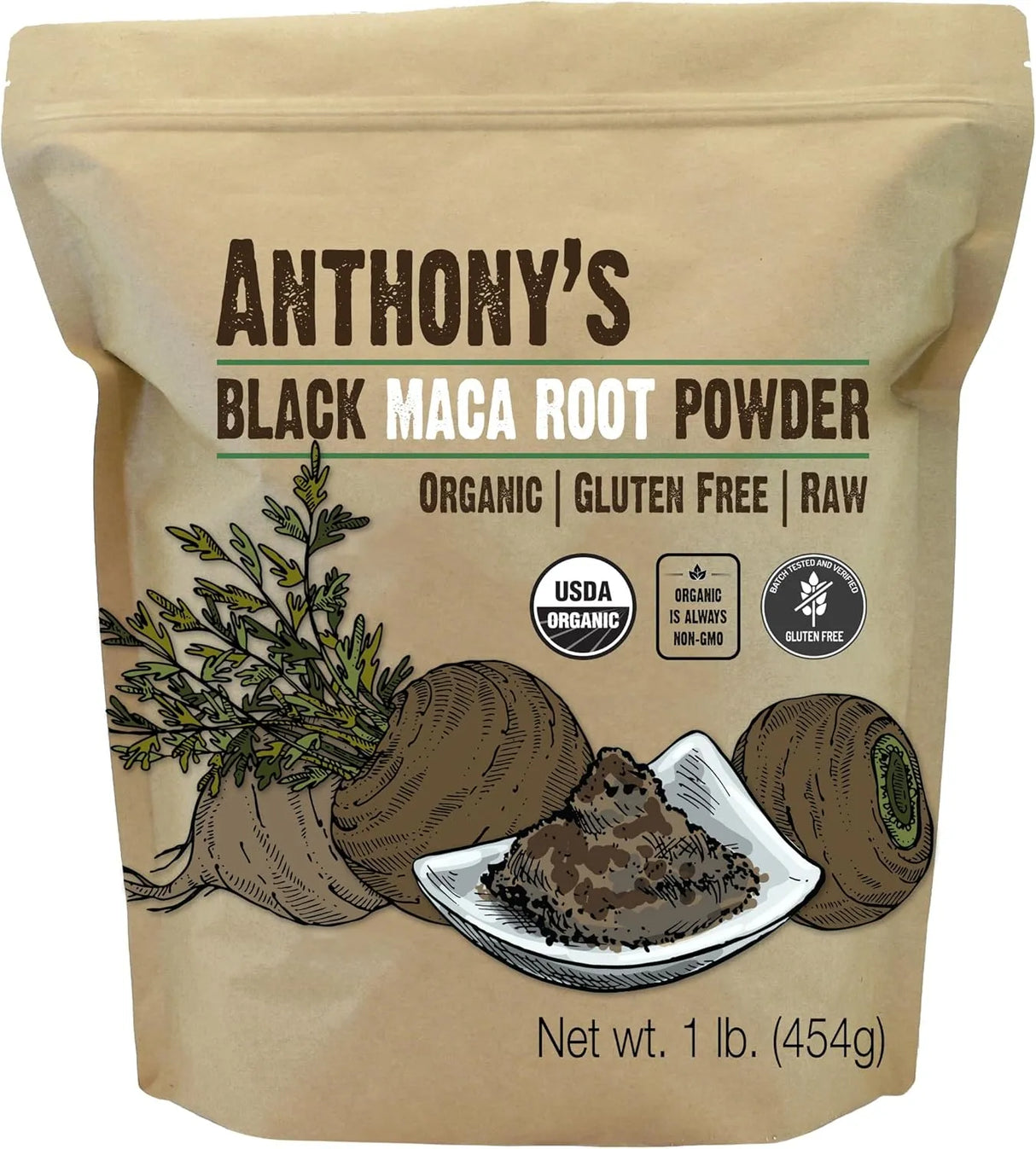 ANTHONY´S - Anthony's Organic Black Maca Powder 454Gr. - The Red Vitamin MX - Suplementos Alimenticios - {{ shop.shopifyCountryName }}