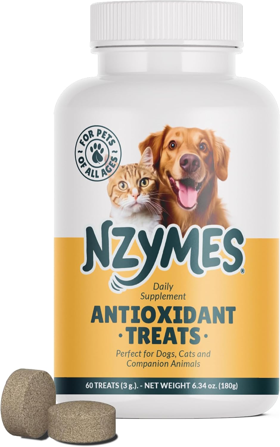 Nzymes Antioxidant Treats for Dogs 60 Masticables