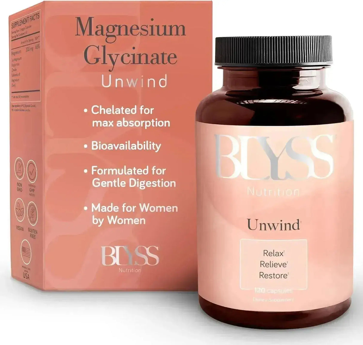 BLYSS NUTRITION - BLYSS Nutrition Magnesium Bisglycinate 120 Capsulas - The Red Vitamin MX - Suplementos Alimenticios - {{ shop.shopifyCountryName }}